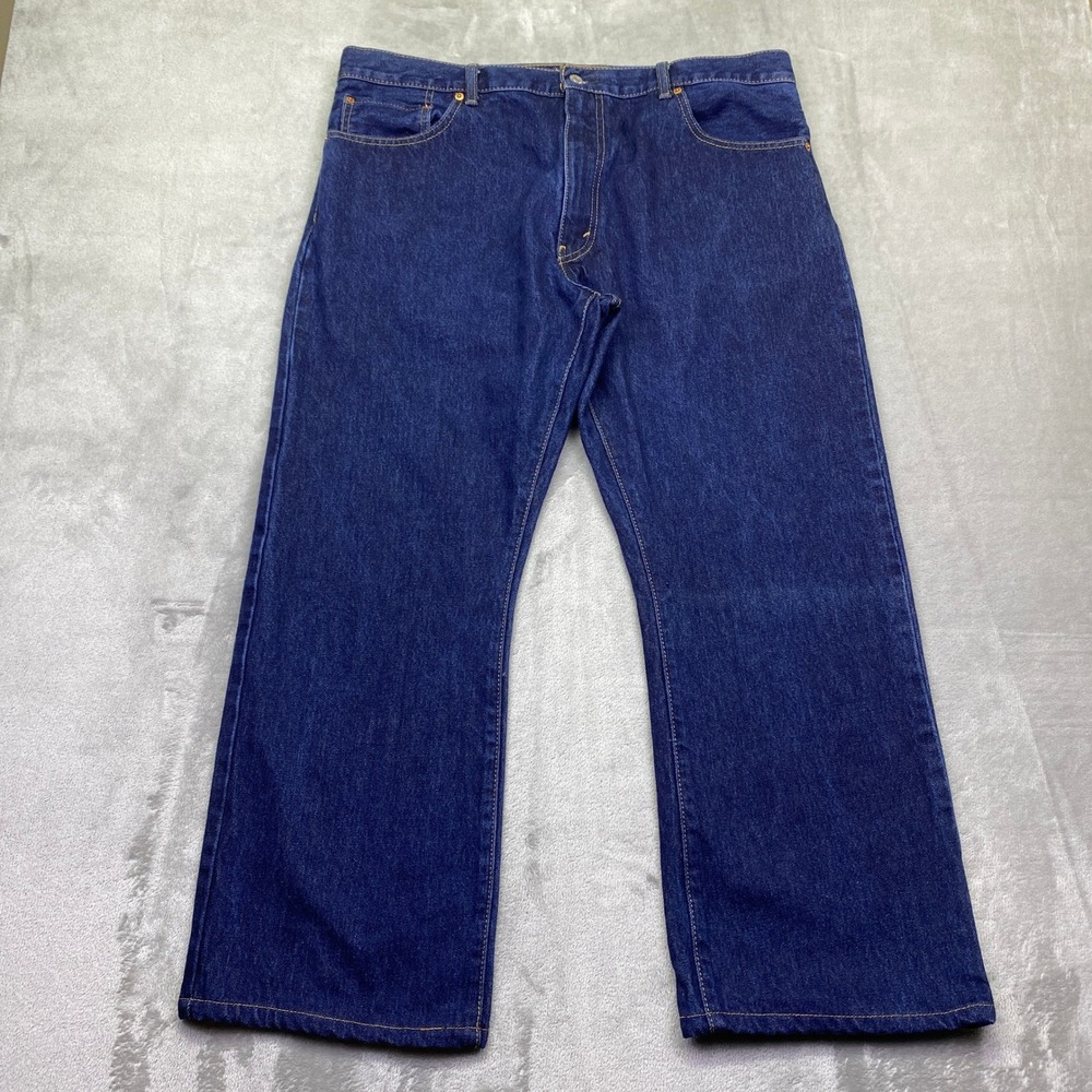 Levis 517 Mens Bootcut Jeans Dark Indigo Blue Denim Sz 40 Grunge Western Retro